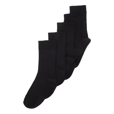 Trendyol Black Pack Cotton Textured College-Tennis-Medium Socks