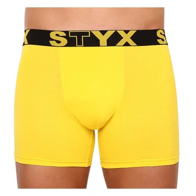 Men's boxers Styx long sports rubber yellow