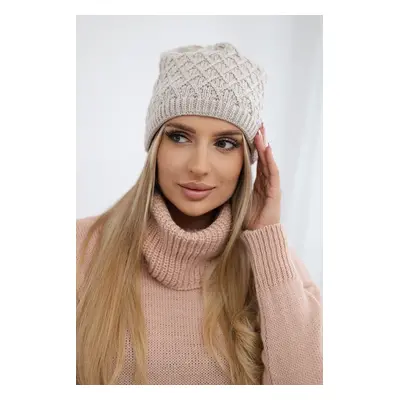 marka niezdefiniowana Cap with fleece Kratka K204 beige