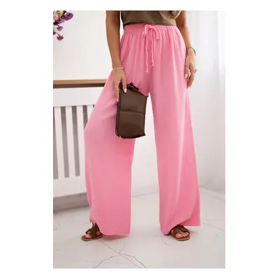 Kesi Włoski Muslin pants with a wide leg light pink