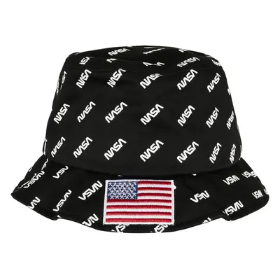 NASA Allover Bucket Black Cap