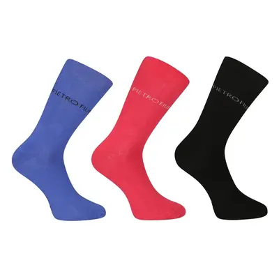 3PACK Pietro Filipi High Bamboo Socks Multicolor