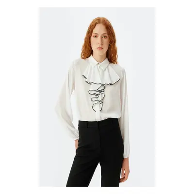 Koton Off-White Women's Shirt