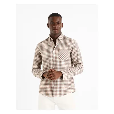 Celio Flannel Shirt Caotwich - Mens