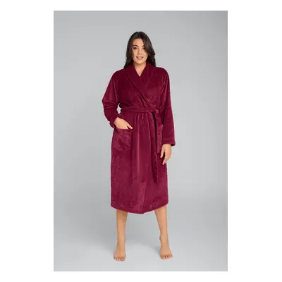 Bona women's long-sleeved robe - wine