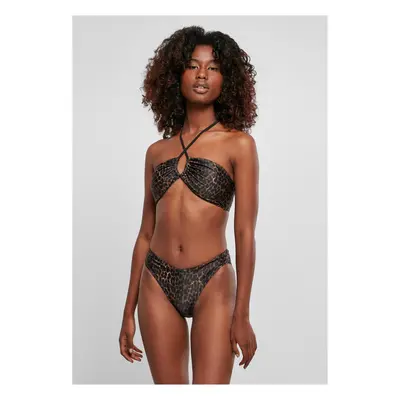 Women's Brown Bikini AOP Hot V Bikini