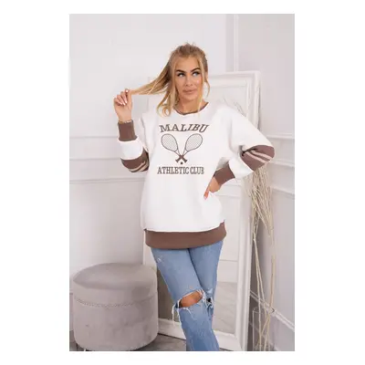 Malibu insulated sweatshirt ecru+mocca