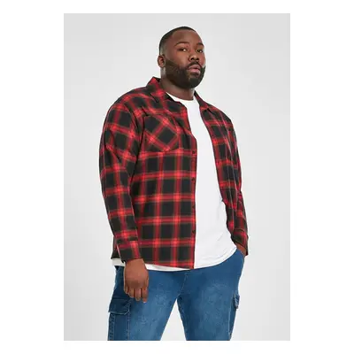 Plaid Flannel Shirt - black/red