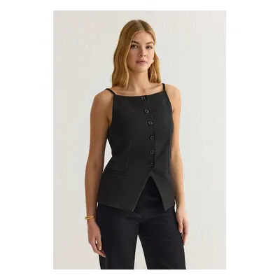 Trendyol Black Regular Woven Vest