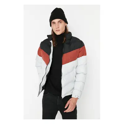 Trendyol Black Regular Fit szélálló puffer télikabát