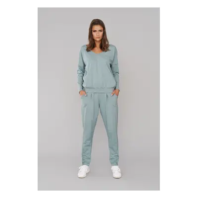 Karina Women's Long Sleeve Tracksuit, Long Pants - Mint