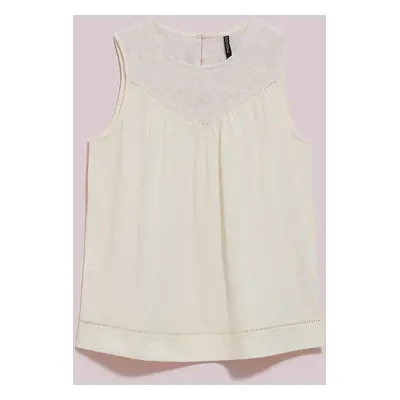 LADIES TOP L-TS-4080 OFF WHITE