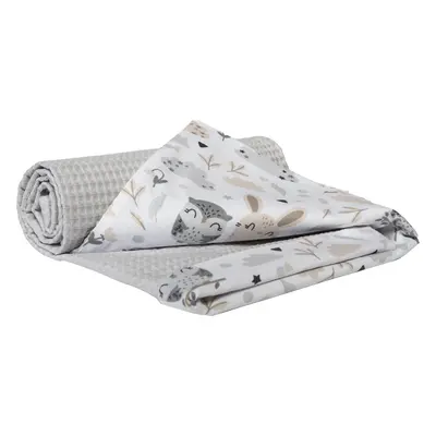 Medi Partners Blanket cotton + cotton Waffle – Polana + gray waffle