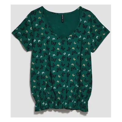 WOMEN'S T-SHIRT L-TS-4054 PALM LEAF