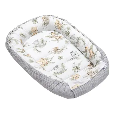 Medi Partners Baby cocoon/nest – Waffle – Safari + gray Waffle