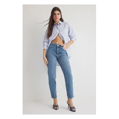 Trendyol Blue Regular Waist Mom Jeans