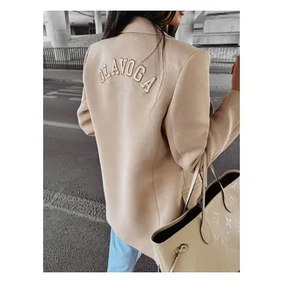 Beige knitted jacket OVERFLOW OLAVOGA