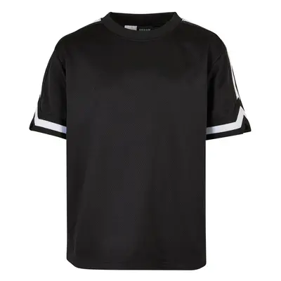 Boys' Oversized Stripes Mesh Tee Black