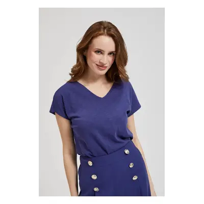 Women's T-shirt with neckline MOODO - purple