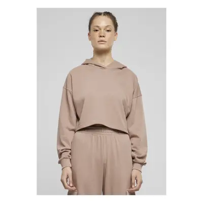 Women's cropped hoodie Terry Hoodie powder pink