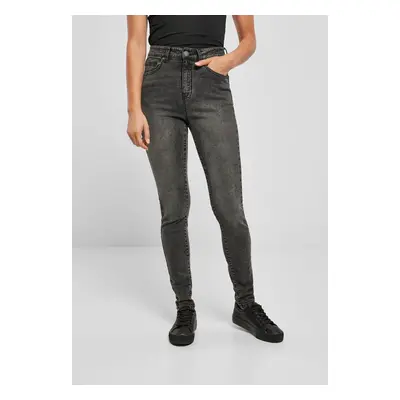 Women's High-Waisted Skinny Jeans - Black