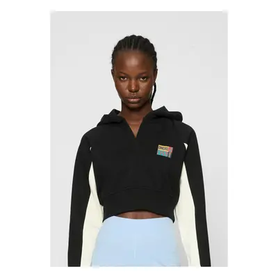 Women's cropped sweatshirt Dangerous DNGRS Hoody Wallart black