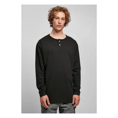 Bio Oversized Henley Longsleeve Black