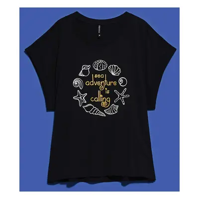 WOMEN'S T-SHIRT L-TS-4088 BLACK