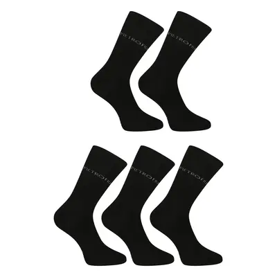 5PACK Pietro Filipi High Bamboo Black Socks