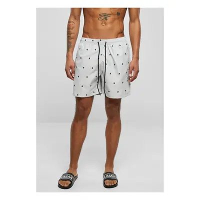 Men's embroidered swimsuit skull/light asphalt/black