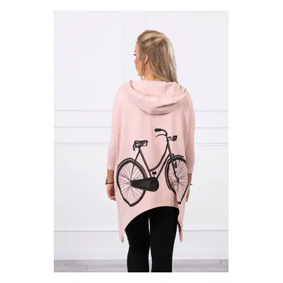 Kesi Sweatshirt with a bicycle print dark powdered pink