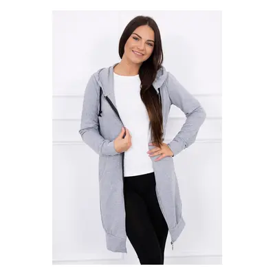 Hoodie with gray melange