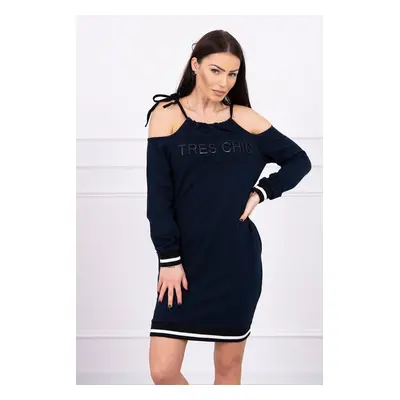 Tres Chic Dress Navy Blue