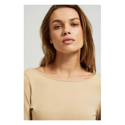 Women's smooth T-shirt MOODO - beige