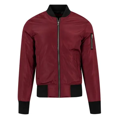 2-Tone Bomber Jacket burgundy/black