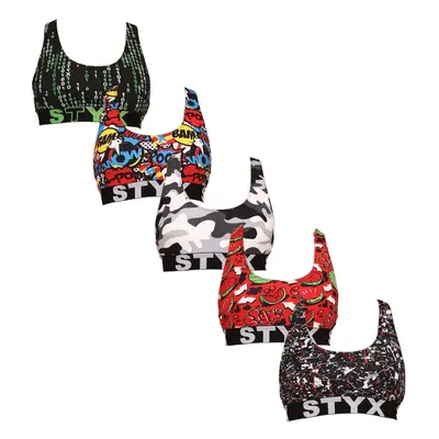 5PACK women's bra Styx sport art multicolor