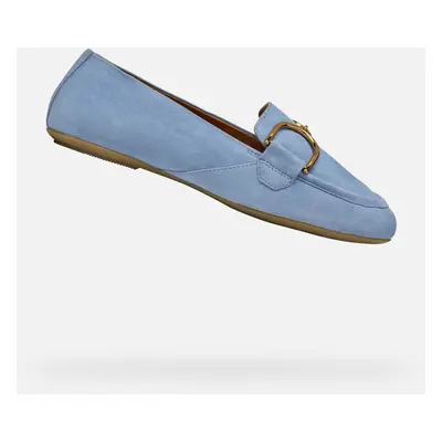 Light blue women's moccasins Geox Palmaria - Women's