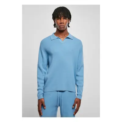 Ribbed Oversized Long Sleeve Horizontal Blue