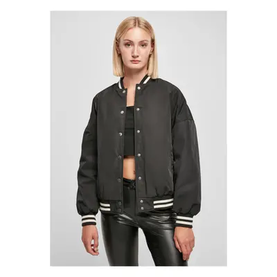 Women's Oversized Recycled School Jacket Black