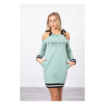 Tres Chic Dress Dark Mint