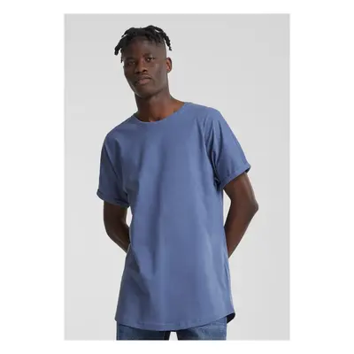 Men's Long Shaped Turnup Tee T-Shirt - Blue