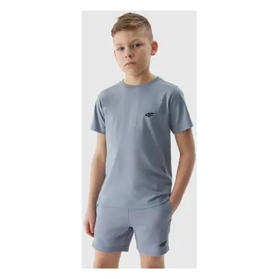 Boys' Plain T-Shirt 4F - Blue