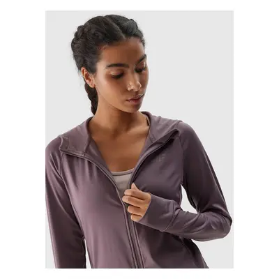 Women's Sports Quick-Drying Hooded Sweatshirt 4F - Brown