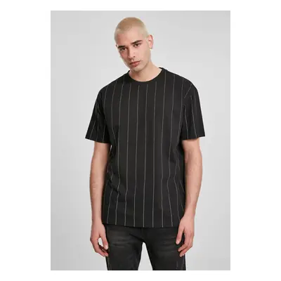 Oversized Pinstripe Tee black