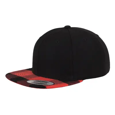 Plaid Flanell Peak Snapback blk/red