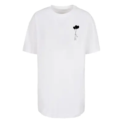 Women's T-shirt Love In The Air Oversized Boyfriend white