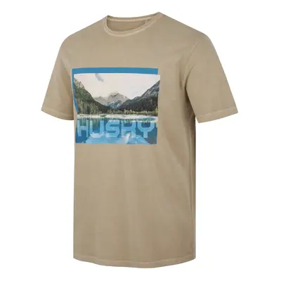 Men's cotton T-shirt HUSKY Tee Lake beige