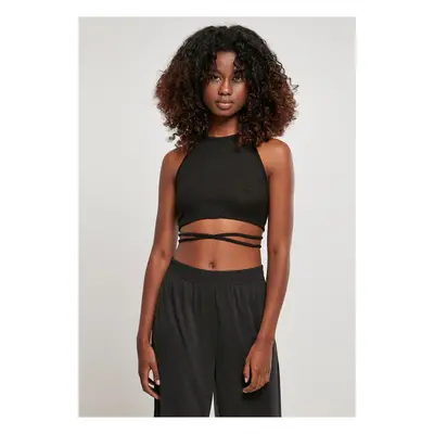 Women's trapezoidal cropped top black