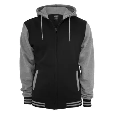 2-color Zip-Up Sweatshirt BLK/Grey