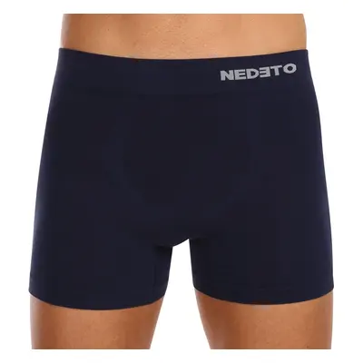 Men's boxers Nedeto seamless bamboo blue